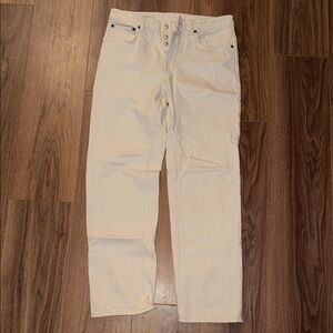 Zara Off-White Color Jeans